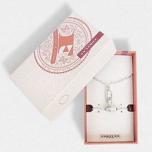 Polygon Lariat Locket & Bracelet Gift Set - Silver